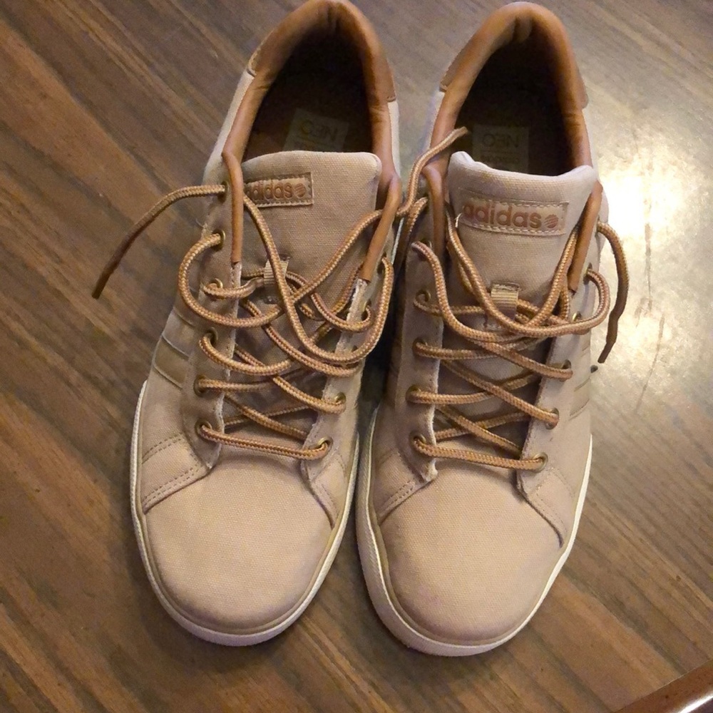 Adidas Beige/Tan Neo Lace Up Sneakers